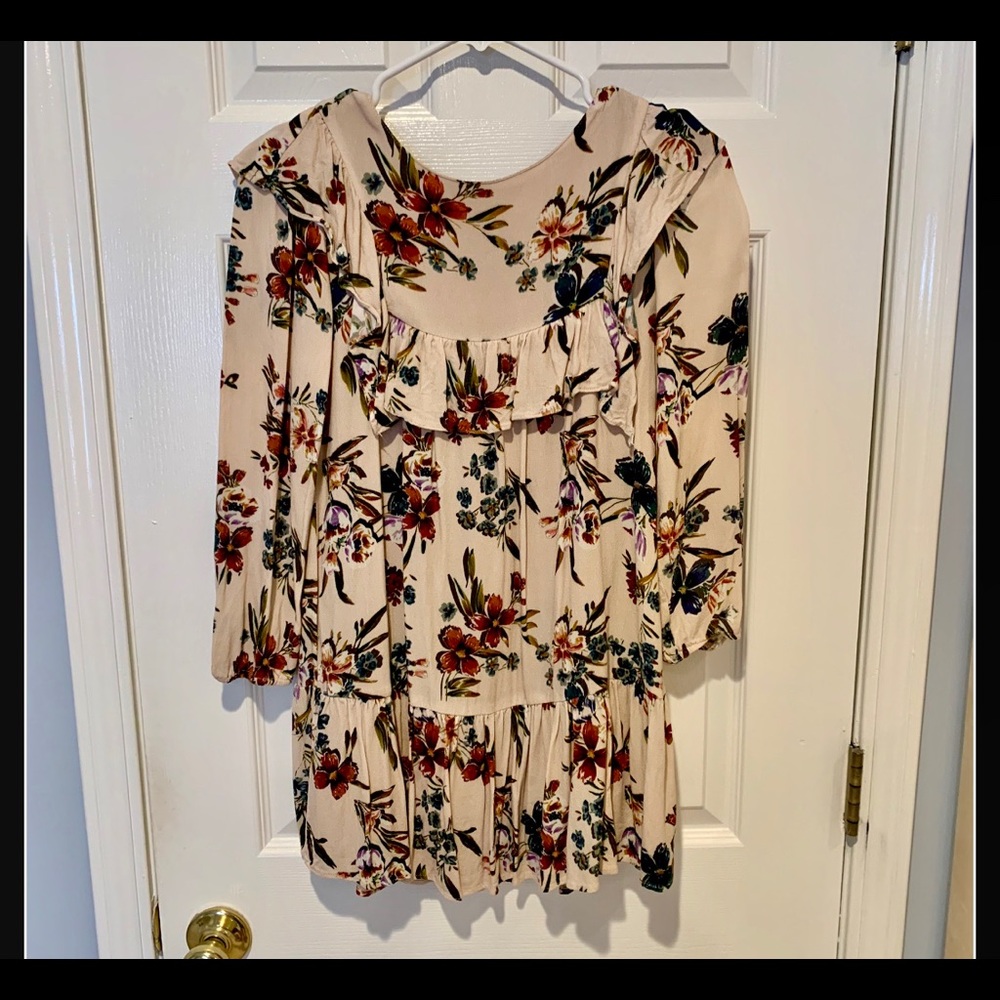 Zara kids floral ruffled dress